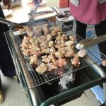 鶏肉や豚肉もたくさん焼きました。