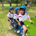 ごみ拾いの後は公園で遊びました。