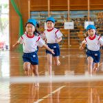 きりん組のかけっこです。力強く走り抜きました。