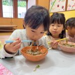 たくさん頑張ったので、子ども達はお腹ぺこぺこでした。