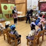 調理員から作り方の説明を聞きました。