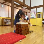 跳び箱も綺麗なフォームで跨れるようになってきました。