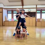 きりん組です。組体操の練習をしました。