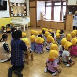 園内の避難経路についてのお話を聞いて、改めて正しい避難経路について学びました。