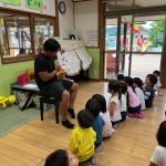 お泊まり保育に向けての最後の交流会です。２日間のスケジュールを再確認しました。