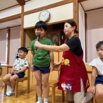 名前と何歳になったかを、しっかり言うことができました。