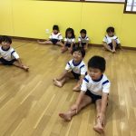 毎月楽しみにしている体操教室のが始まりました。こあら組です。