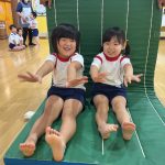 練習を頑張ったので、ぱんだ組も最後にマットで遊びました。