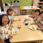 おやつの時間にみんなで食べました。
