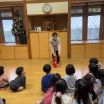 園内に３か所ある消火器の位置や、消火器の使い方について学びました。