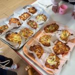 みんなのピザが焼けました。